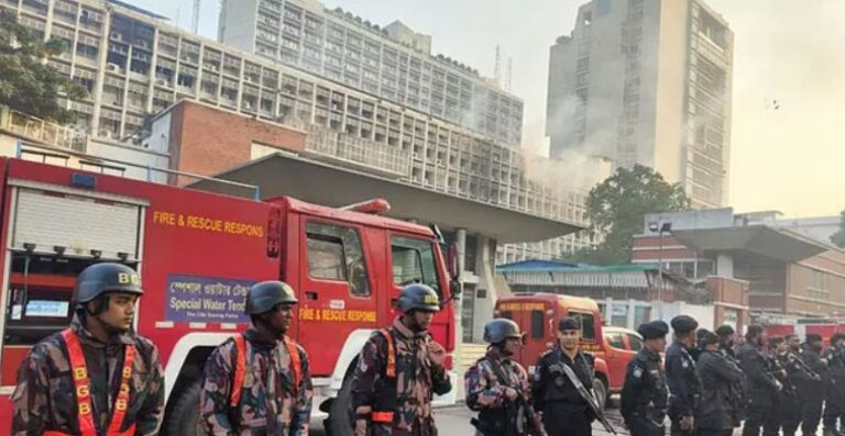 সচিবালয়ে লাগা আগুন ১০ ঘণ্টা পর পুরোপুরি নিভল