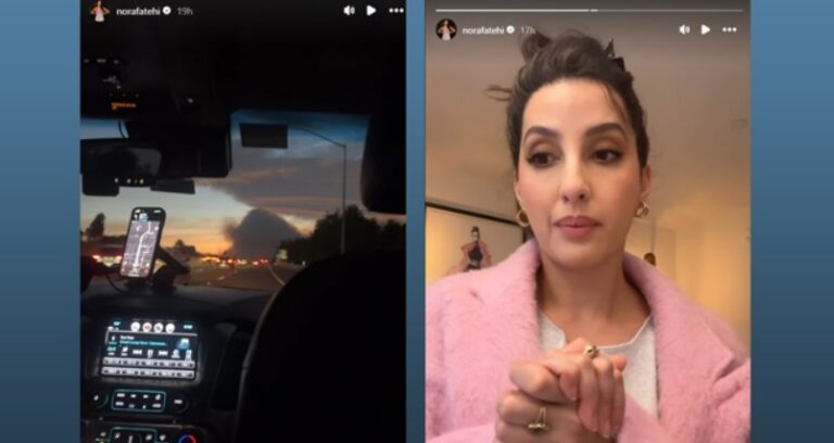 লস অ্যাঞ্জেলসের দাবানলে আটকে পড়েছেন নোরা ফাতেহি