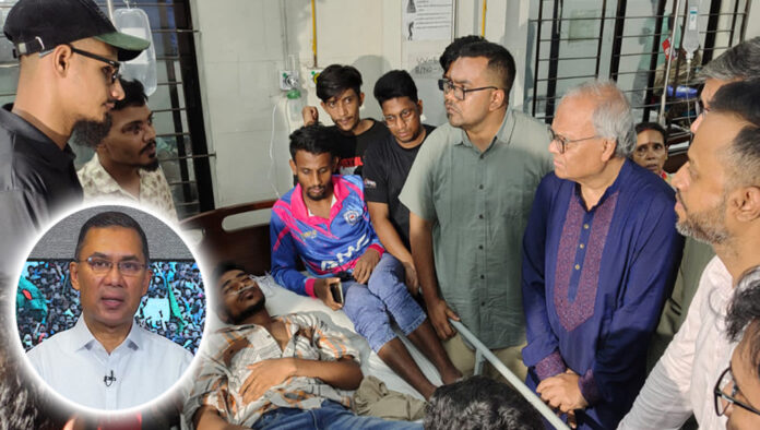 জুলাই অভ্যুত্থানে চোখ হারানো চার তরুণের দায়িত্ব নিলেন তারেক রহমান জুলাই অভ্যুত্থানে চোখ হারানো চার তরুণের দায়িত্ব নিলেন তারেক রহমান