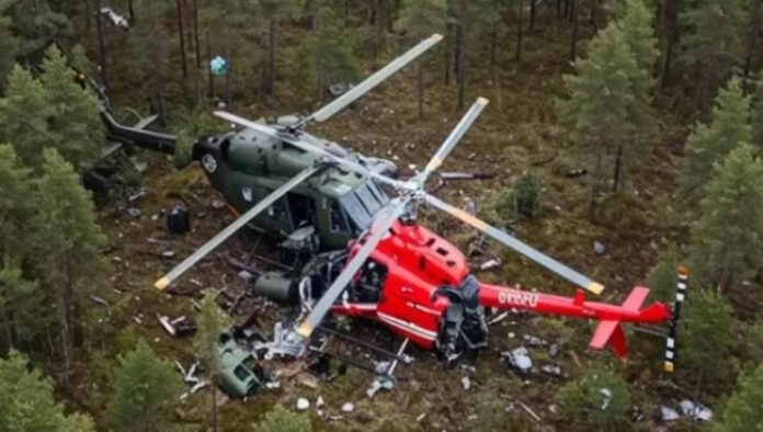 মাঝ আকাশে দুই হেলিকপ্টারের সংঘর্ষ, নিহত ৫ মাঝ আকাশে দুই হেলিকপ্টারের সংঘর্ষ, নিহত ৫