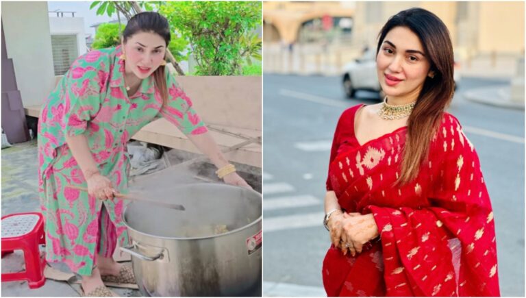 কোরবানির মাংস রান্না করলেন চিত্রনায়িকা অপু বিশ্বাস