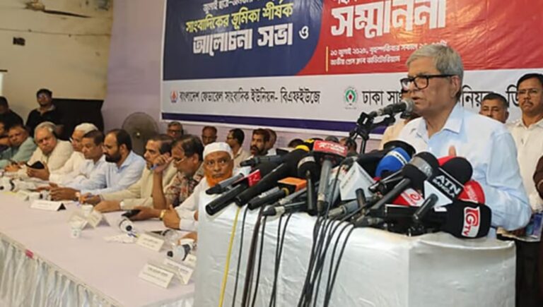 নির্বাচিত সরকারই একমাত্র দেশ চালাবে: মির্জা ফখরুল