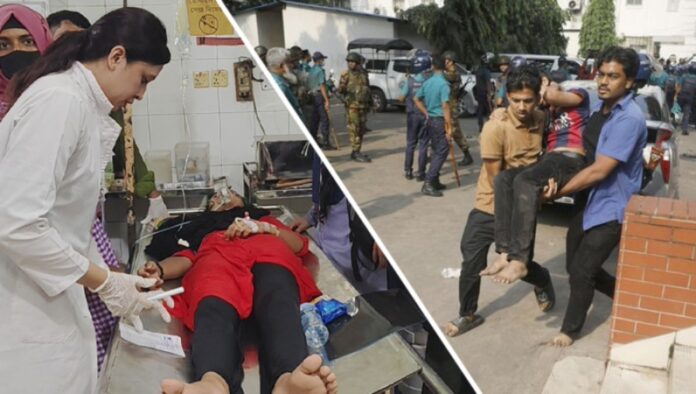 সচিবালয়ের সামনে সংঘর্ষে আ/হ/ত ৯১ শিক্ষার্থী