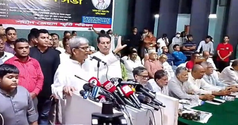 গণতন্ত্রে ফেরার একমাত্র পথ অবাধ নির্বাচন: মির্জা ফখরুল