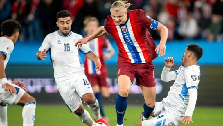 হল্যান্ডের হ্যাটট্রিকে ইসরাইলকে উড়িয়ে দিল নরওয়ে