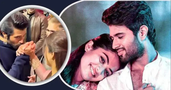 ভরা মঞ্চে রাশমিকাকে বিজয়ের চুম্বন!