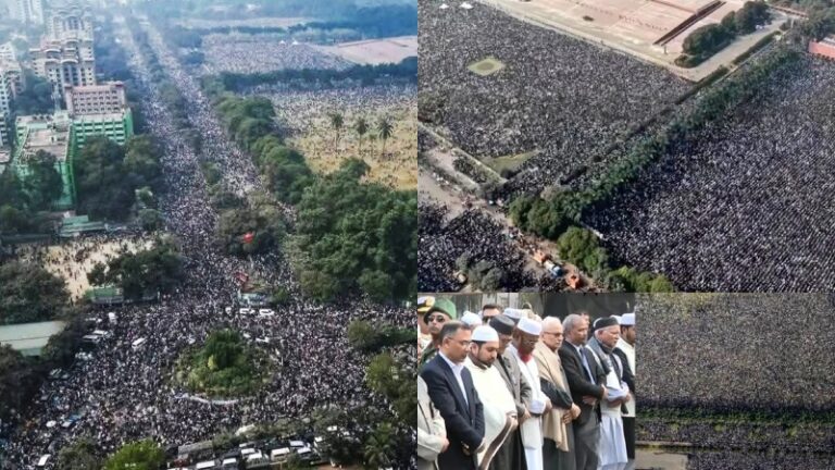 ইতিহাসের অন্যতম বৃহত্তম জানাজা দেখলো বাংলাদেশ!
