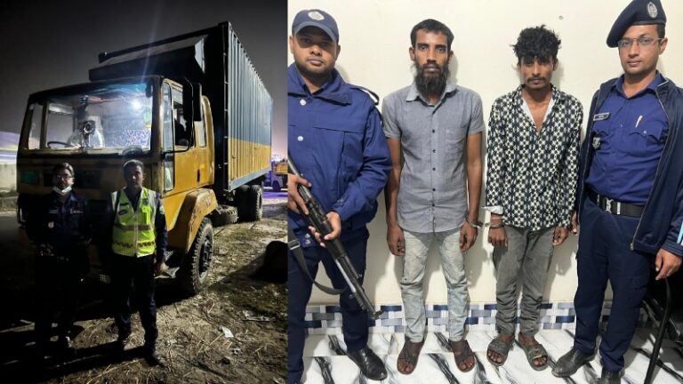 ৯৯৯ নম্বরে ফোনকলে চুরি হওয়া কাভার্ডভ্যান আধা ঘন্টায় উদ্ধার