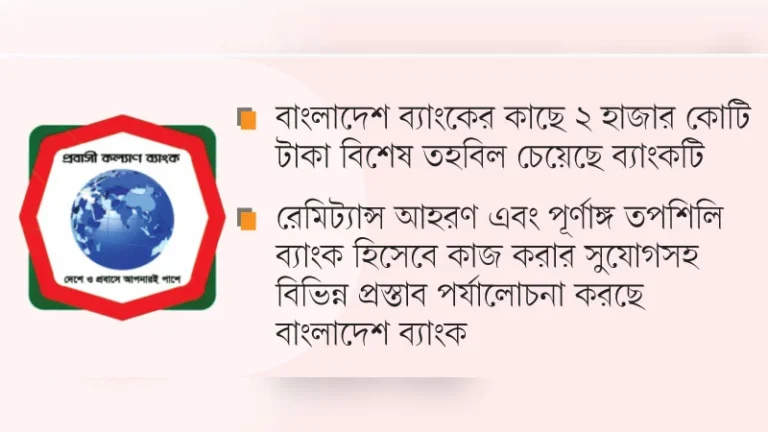 ঋণের আওতা বাড়াতে চায় প্রবাসী কল্যাণ ব্যাংক