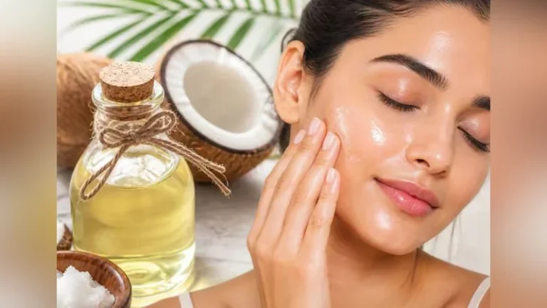 রাতে মুখে নারকেল তেল লাগালে কী হয়