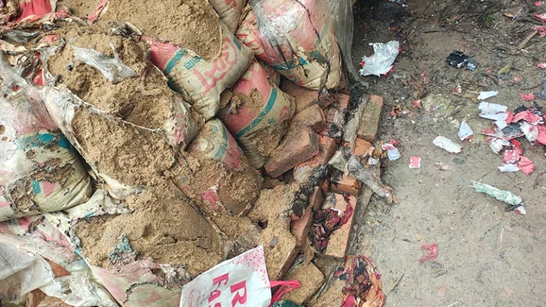 ঘরের পাশে বালুর বস্তায় বিস্ফোরণ, একই পরিবারের তিনজন দগ্ধ