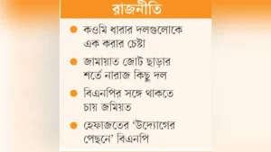 রাজনীতি হেফাজতের পৃথক জোট গঠন বিএনপি-জামায়াতে আটকা