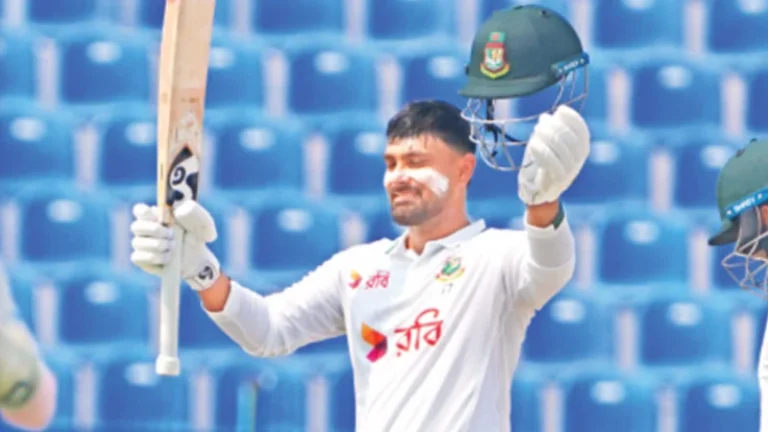 বাংলাদেশ-আফগানিস্তান টেস্ট পছন্দের টেস্টে সেঞ্চুরি উদযাপন লিটনের