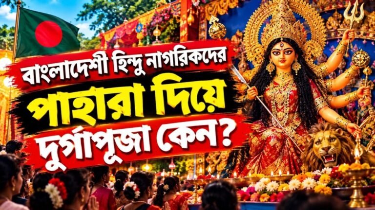 বাংলাদেশী হিন্দু নাগরিকদের পাহারা দিয়ে দুর্গাপূজা কেন